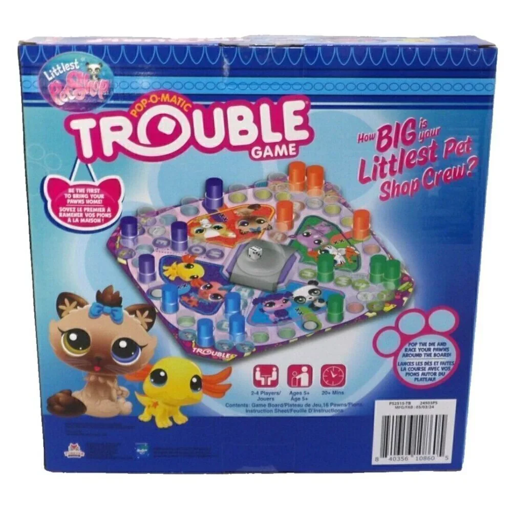LITTLEST PETSHOP Pop-O-Matic Trouble game HASBRO 2024, NEW
